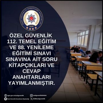 112. TEMEL EĞİTİM VE 88. YENİLEME EĞİTİMİ SINAVI SORU KİTAPÇIKLARI 